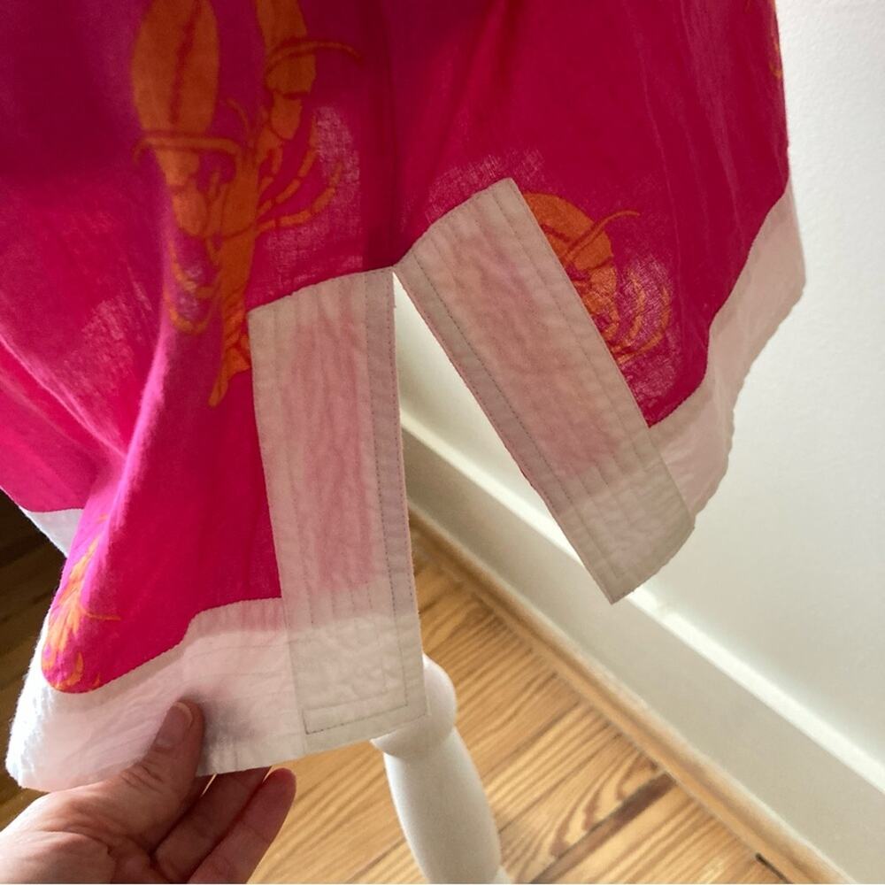 Beach Cover Top it Off Pink Orange Lobsters Medium Large - Picture 7 of 12